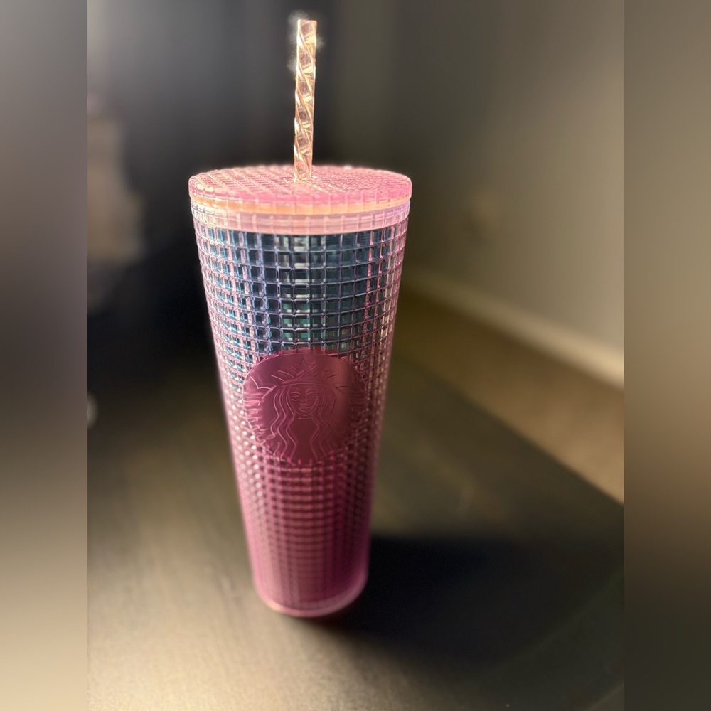 Starbucks Pink Studded Tumbler Cold Cup w/ Lid & Straw